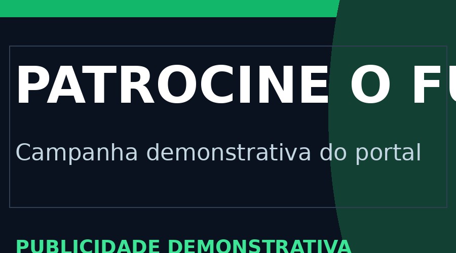Publicidade demonstrativa na página inicial